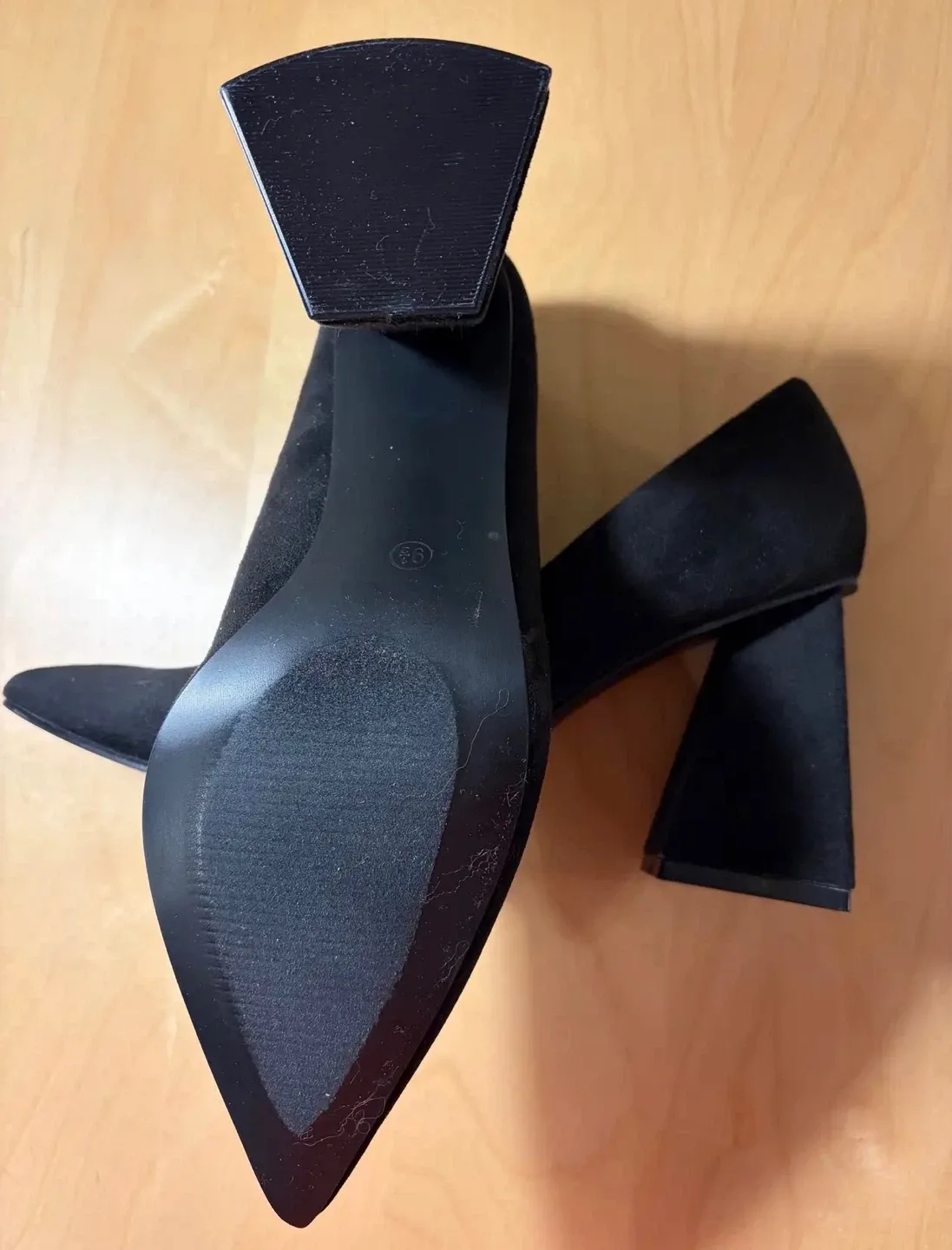 Olivia Miller Black Suede Block Heels Size 9.5 - photo 3