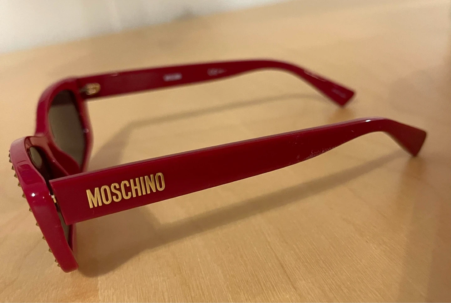 Moschino Red Studded Sunglasses