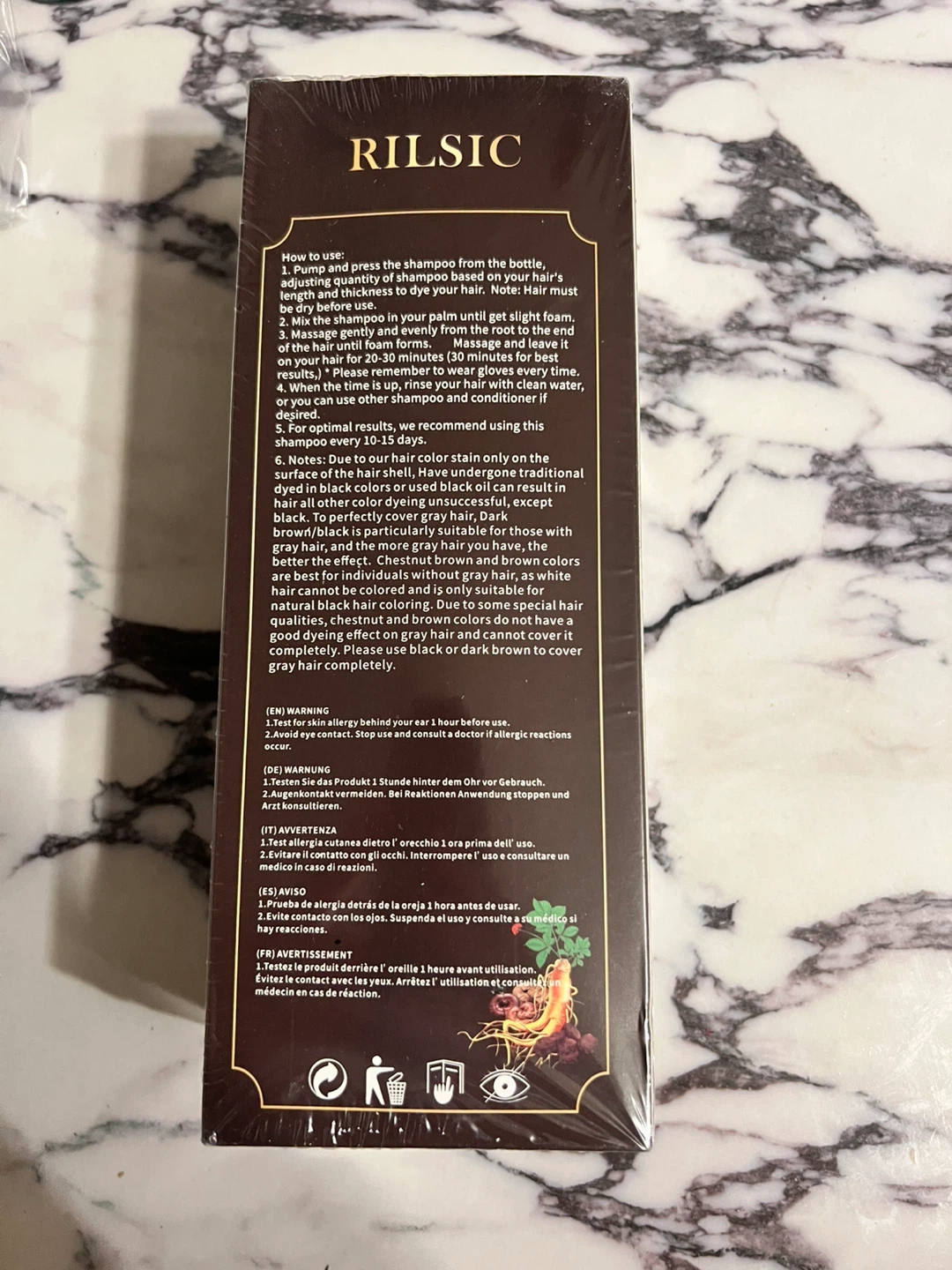 Rilsic Dark Brown Hair Dye Shampoo - 500ml - photo 4