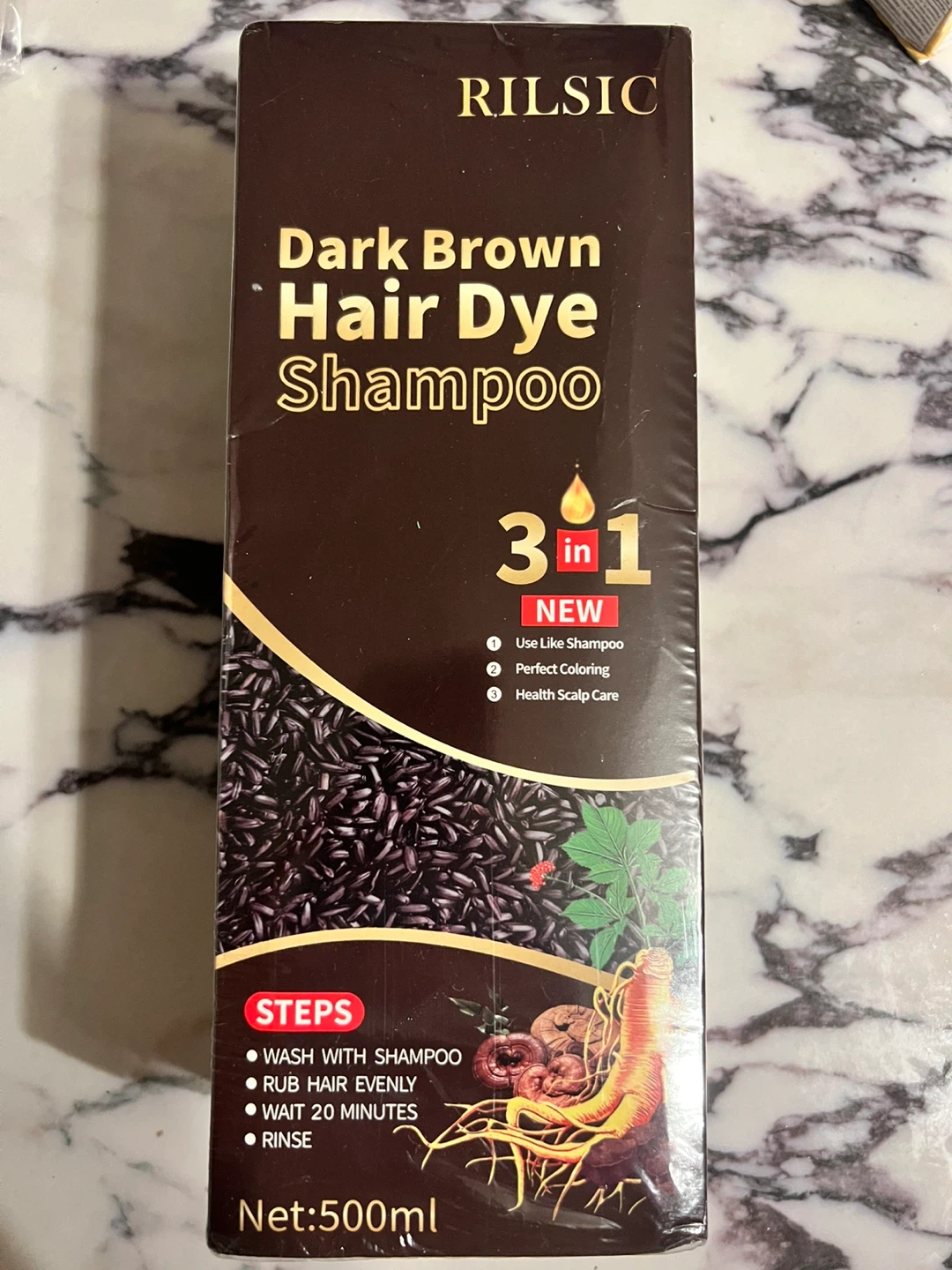 Rilsic Dark Brown Hair Dye Shampoo - 500ml - photo 2