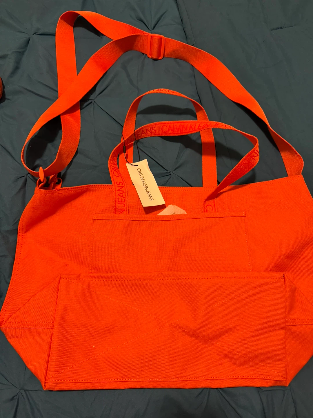 Calvin Klein Jeans Tote Bag - Bright Orange - photo 2