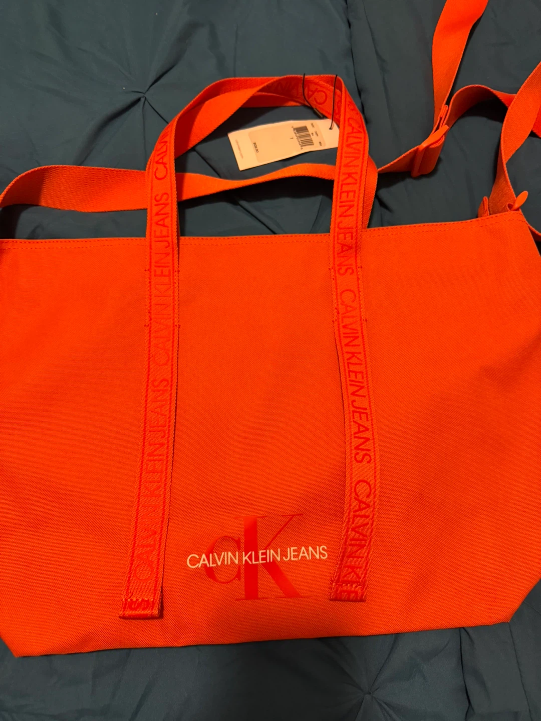 Calvin Klein Jeans Tote Bag - Bright Orange