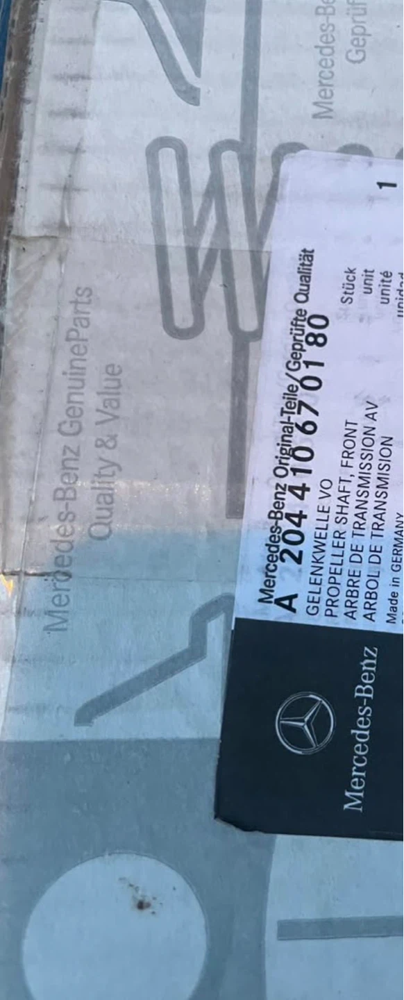 Mercedes-Benz Front Propeller Shaft A 204 410 67 01 80 - photo 3