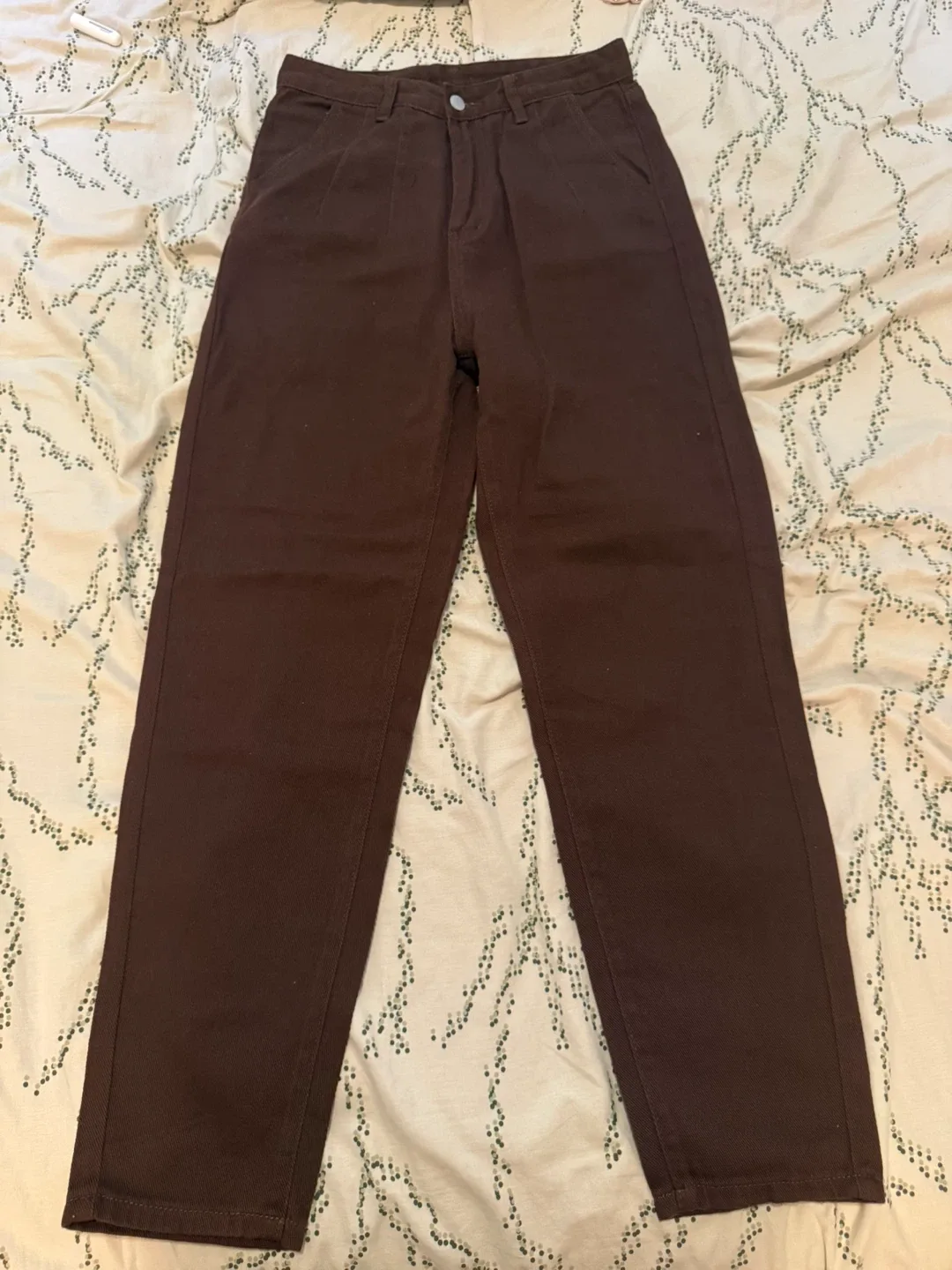 Shein Brown High-Waisted Pants Size S