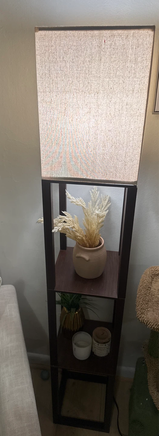 Floor Lamp with Shelves