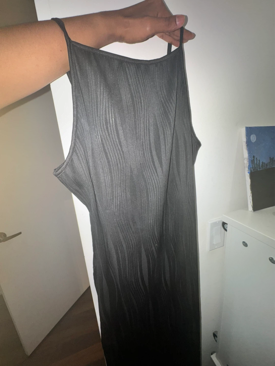 Black Ribbed Maxi Dress - photo 3