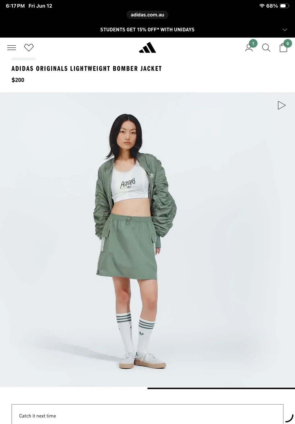 Green adidas original bomber - photo 3