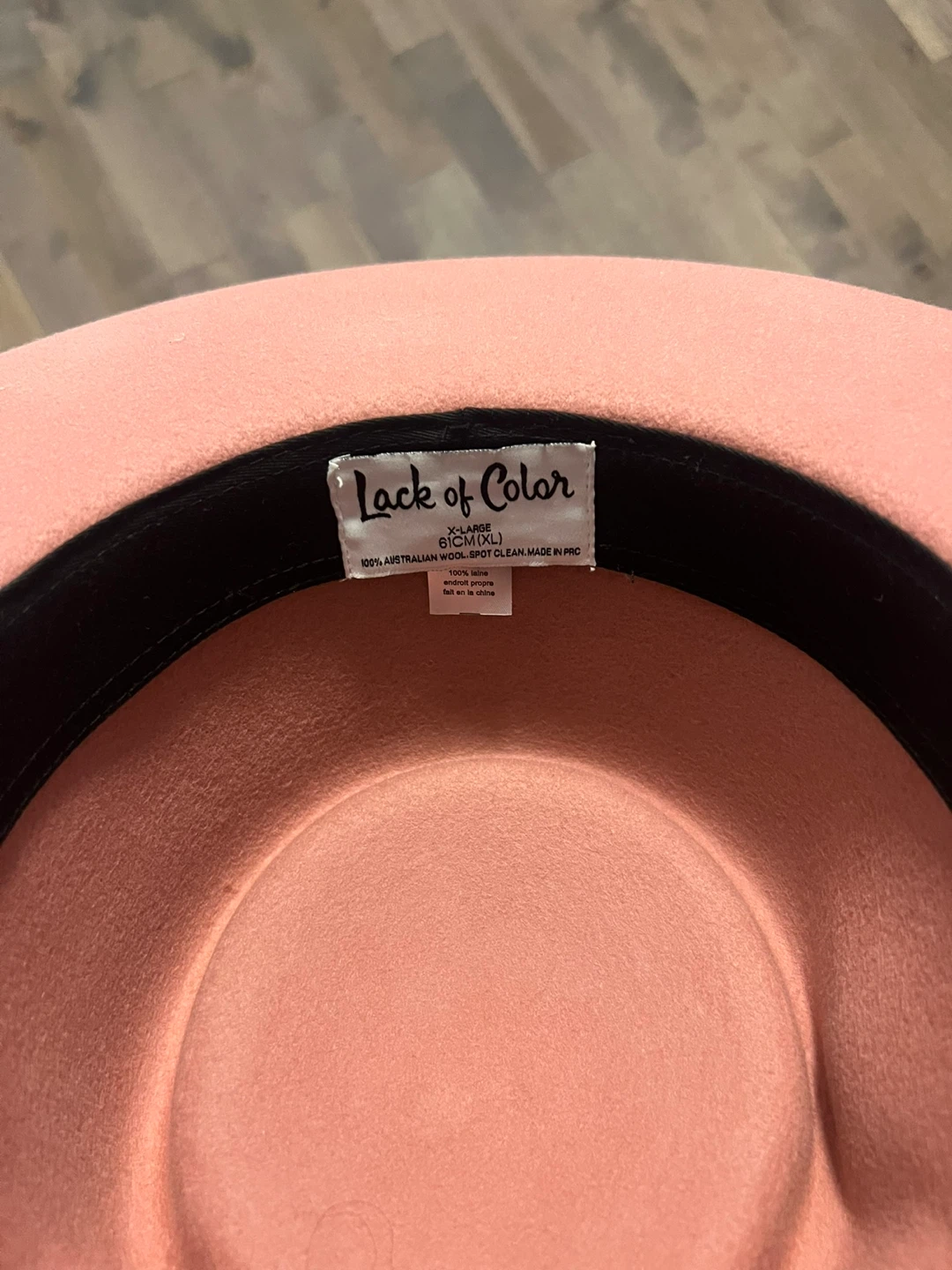 Lack of Color Pink Wool Fedora Hat - XL (61cm) - photo 3
