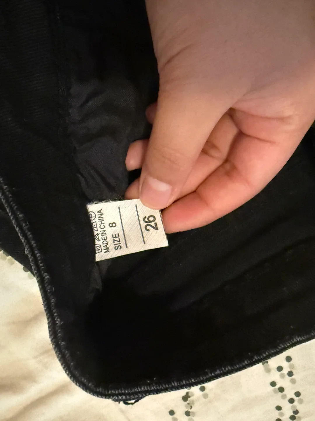 Black Denim Shorts Size Xs - photo 2
