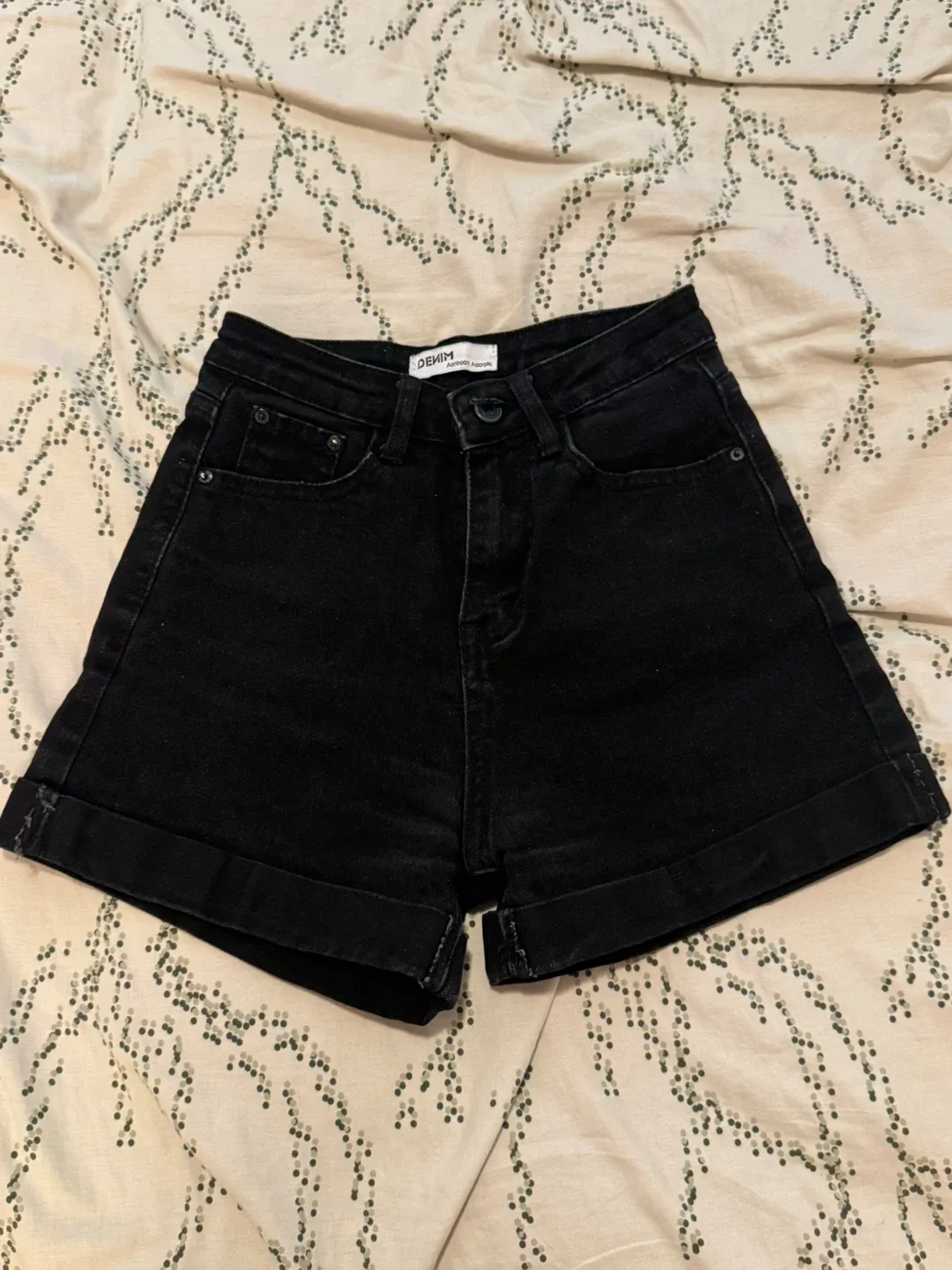Black Denim Shorts Size Xs