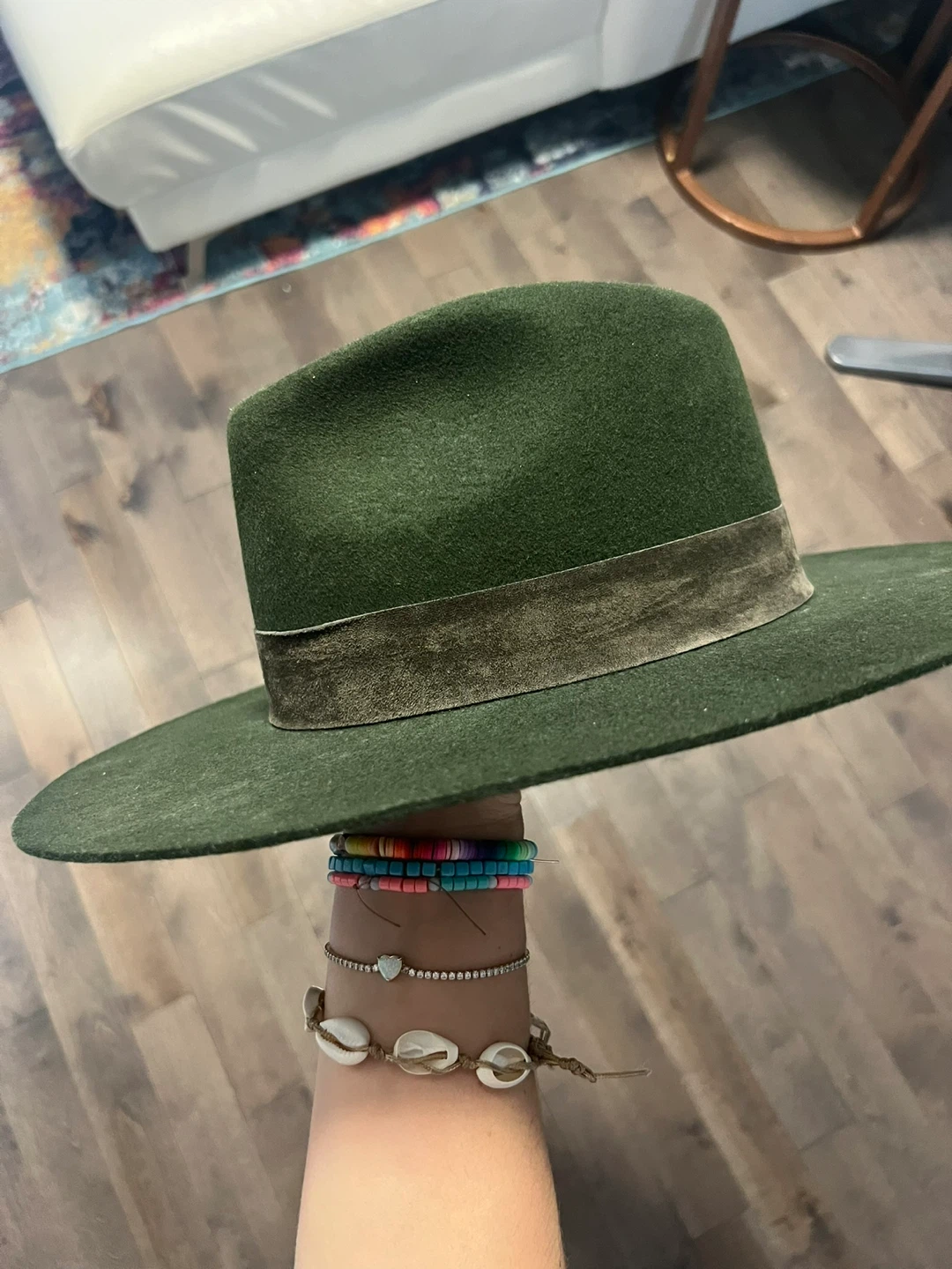 Lack of Color Olive Green Wool Fedora Hat Size XL - photo 2