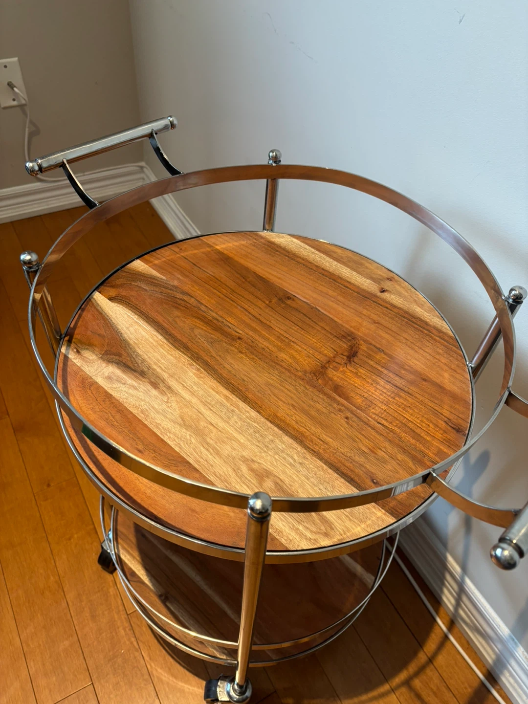 2-Tier Bar Cart with Wooden Tops - photo 4