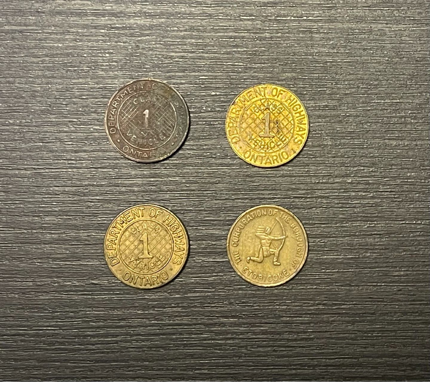 Ontario highway & TTC Etobicoke tokens