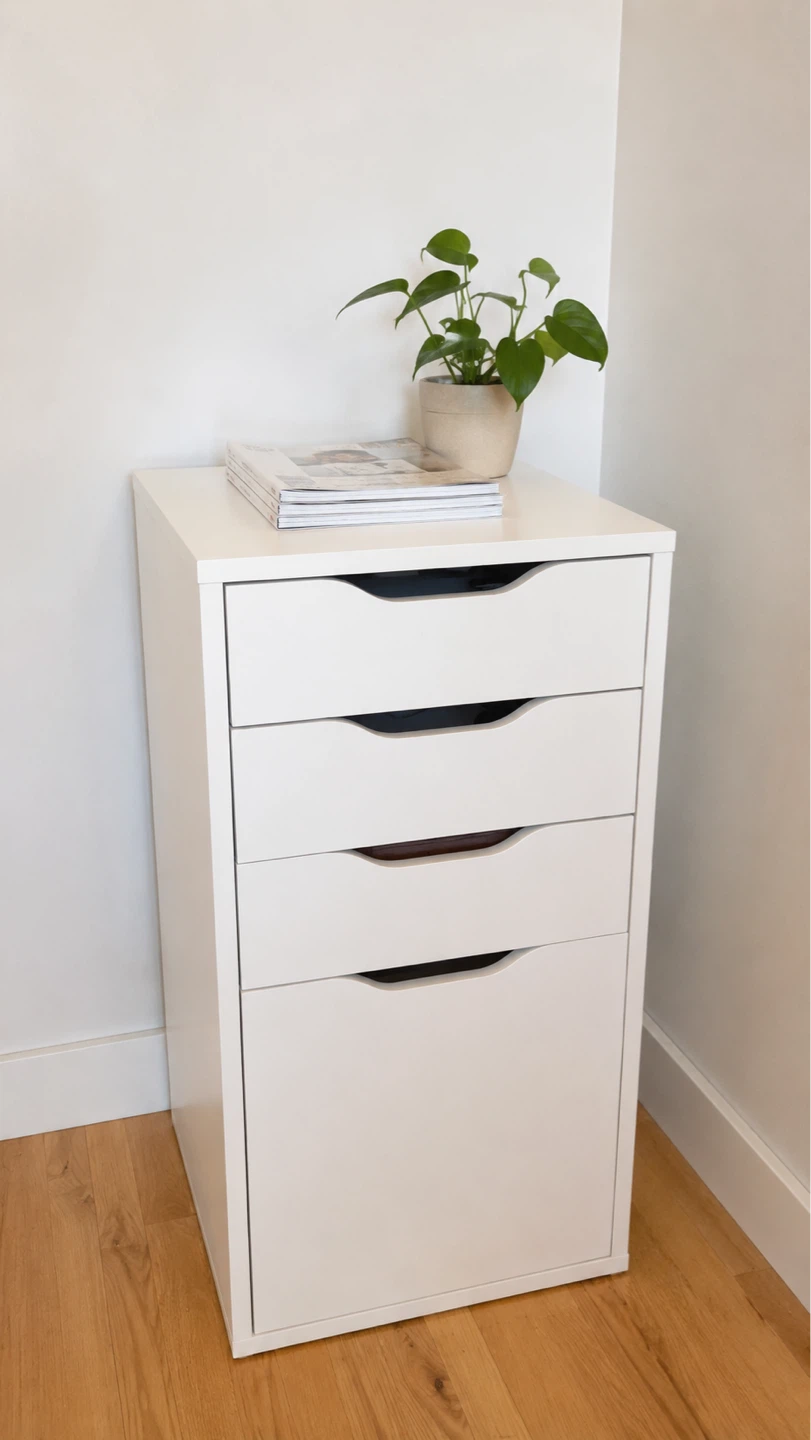 White 4-Drawer Alex Unit