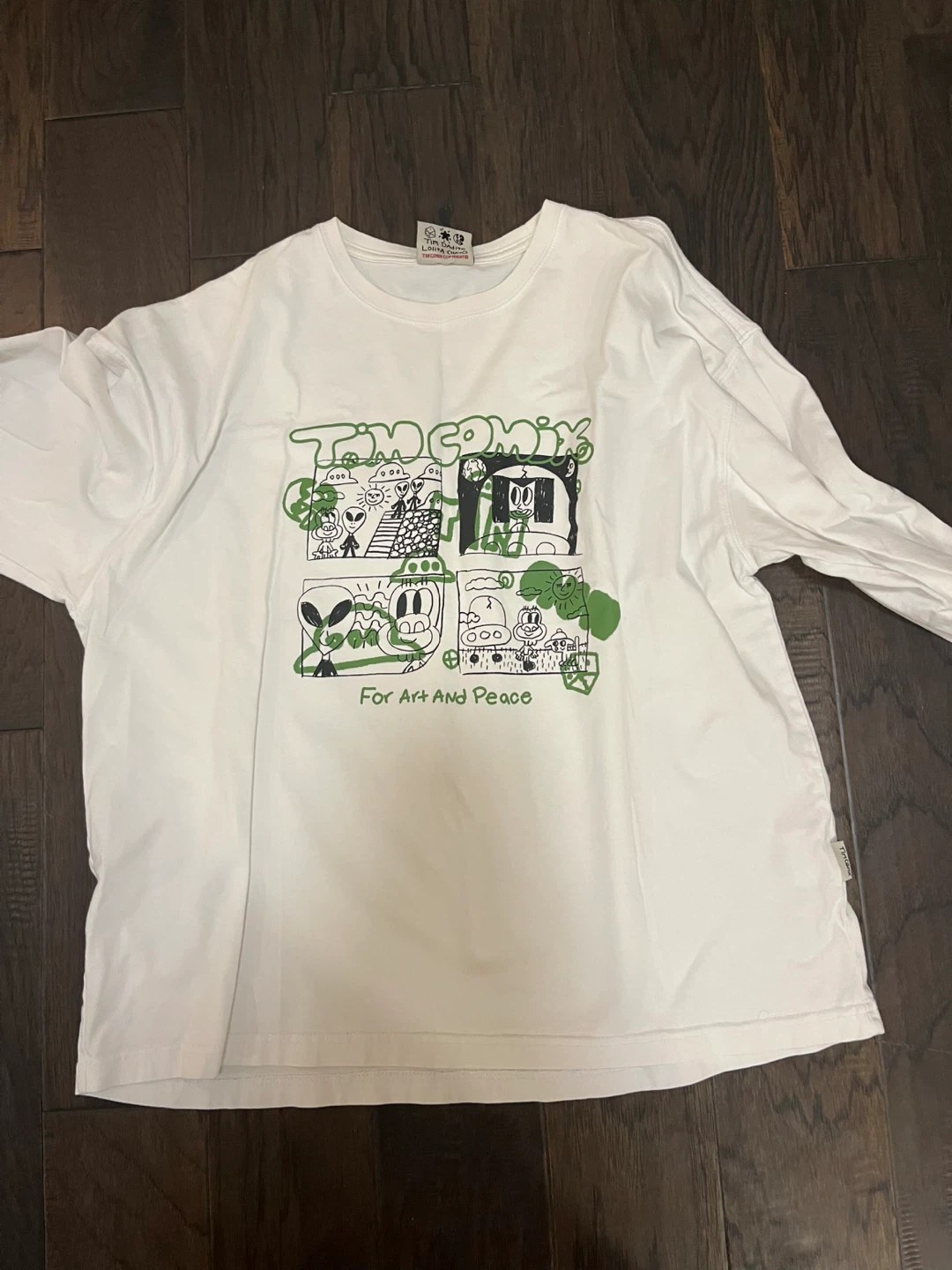 White Long Sleeve T-Shirt - Tim Comix
