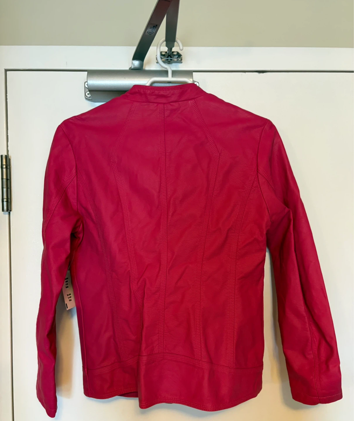 Cleo Petites Pink Faux Leather Jacket - photo 4