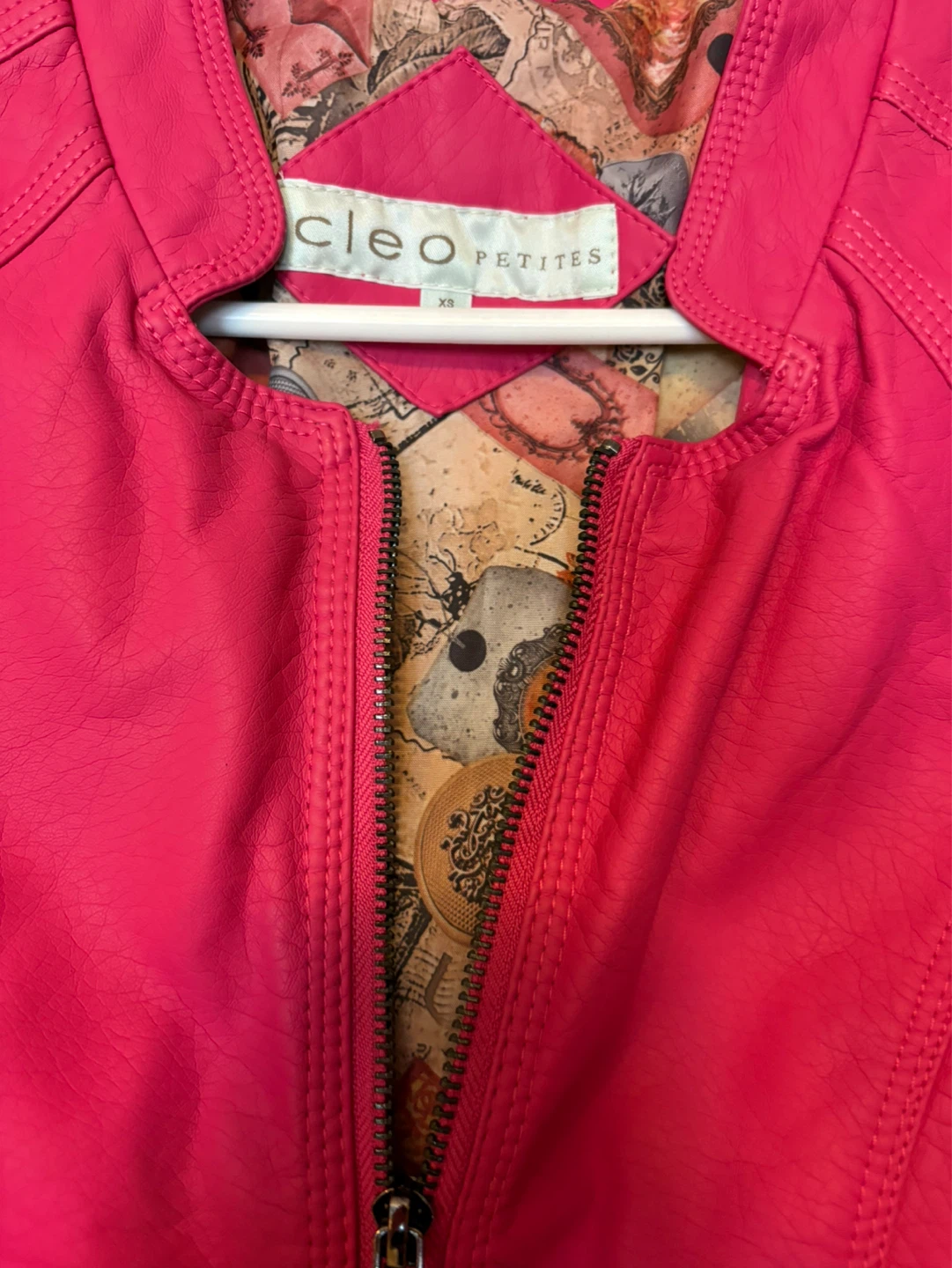 Cleo Petites Pink Faux Leather Jacket - photo 3