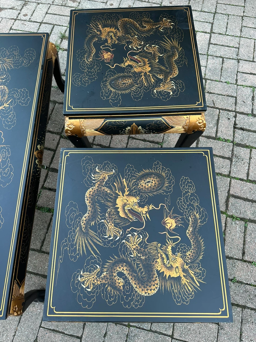 🔥Moving Sale🔥 Dragon Design Coffee and End Table Set - photo 5