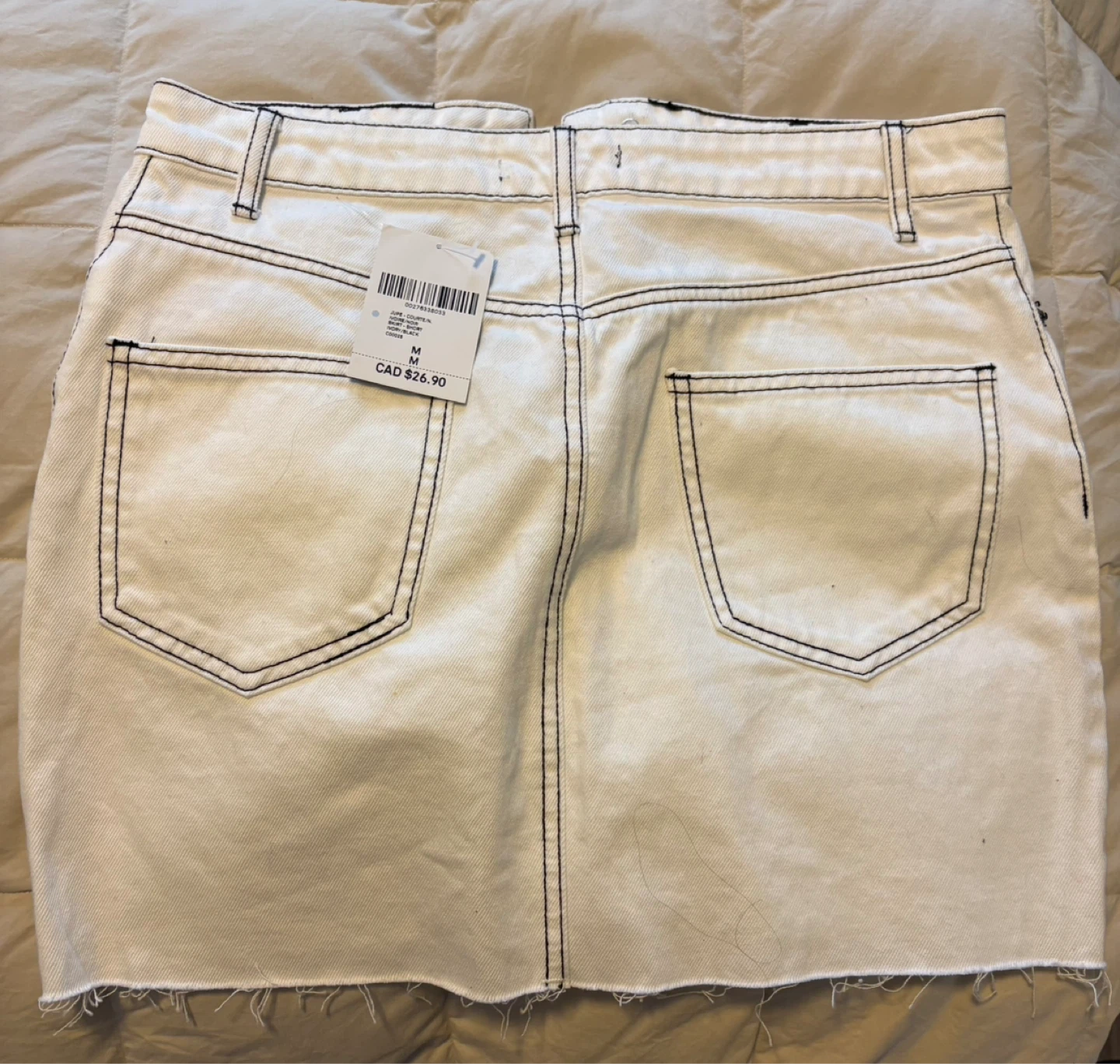 Forever 21 White Denim Mini Skirt Size M - photo 2