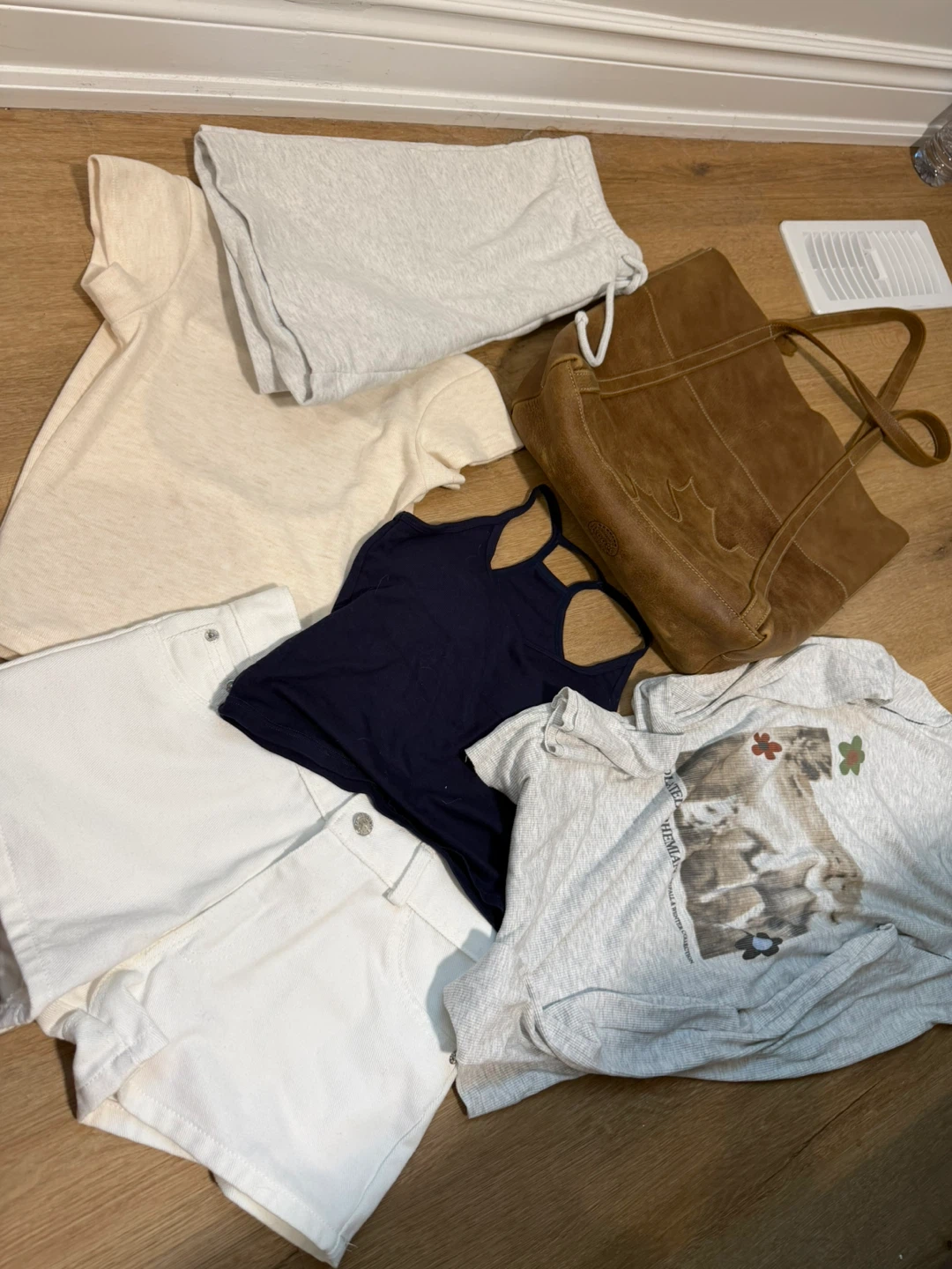 Roots Brown Leather Tote Bag