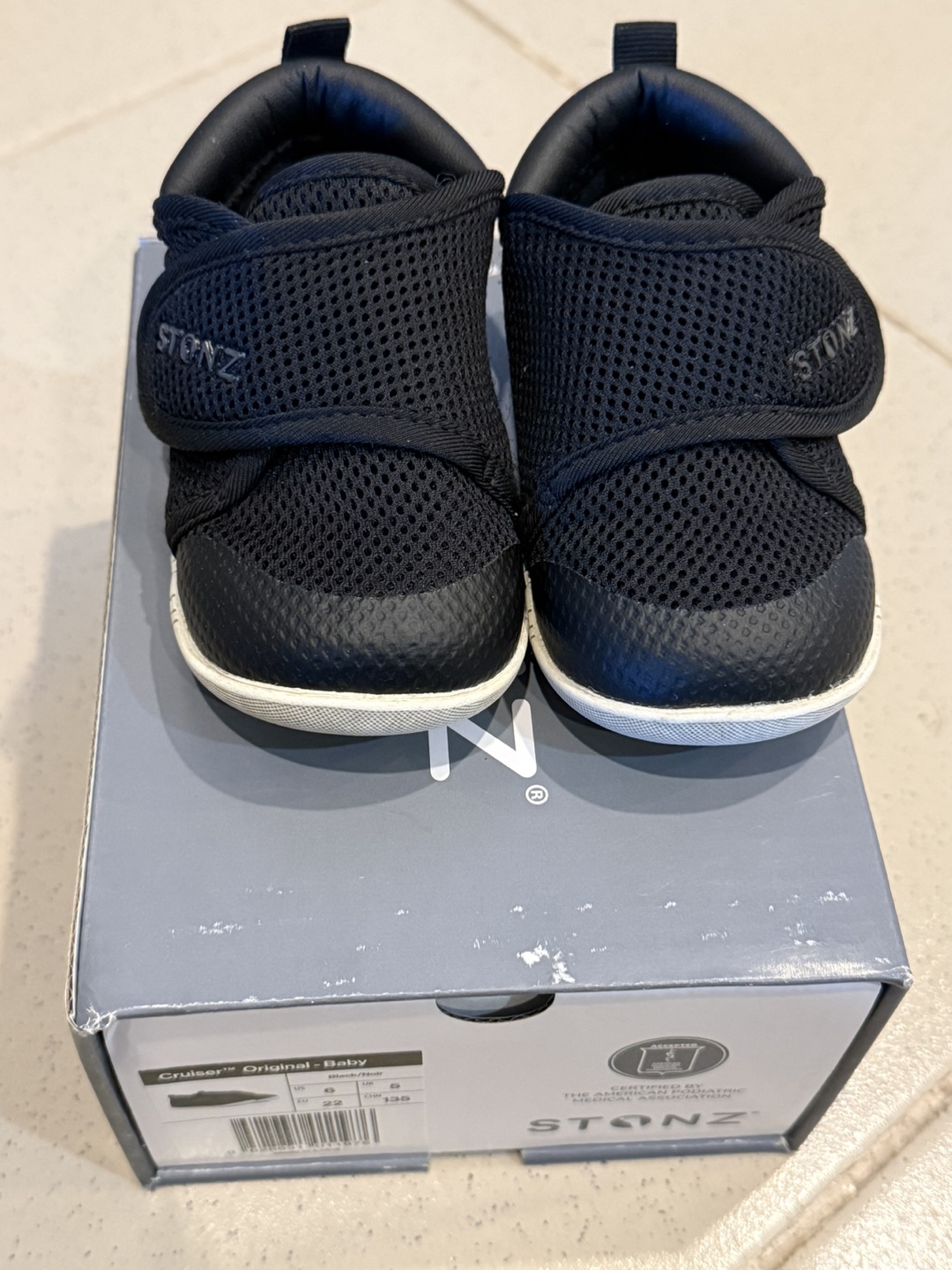 Stonz Cruiser Original Baby Shoes Black/Noir Size 6 US