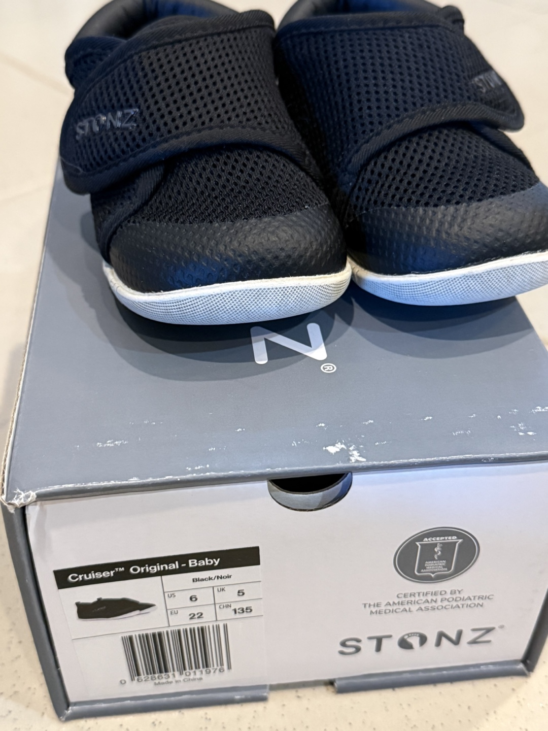 Stonz Cruiser Original Baby Shoes Black/Noir Size 6 US - photo 3