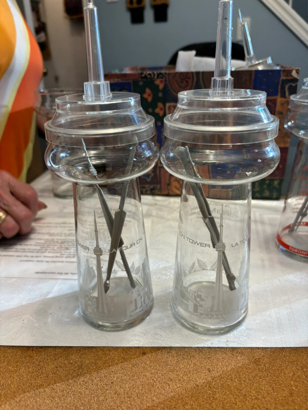 CN Tower Toronto Canada Souvenir Cruet Set