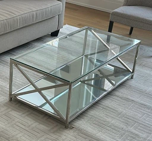 Glass and Chrome Coffee Table