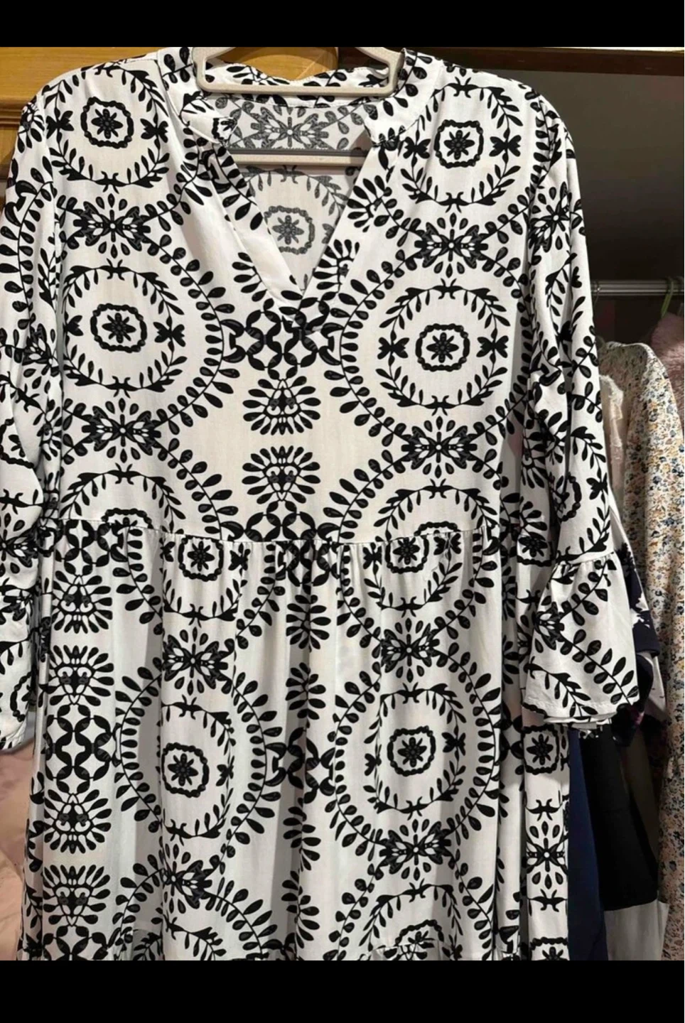 Meryse Black and White Print Dress - photo 2