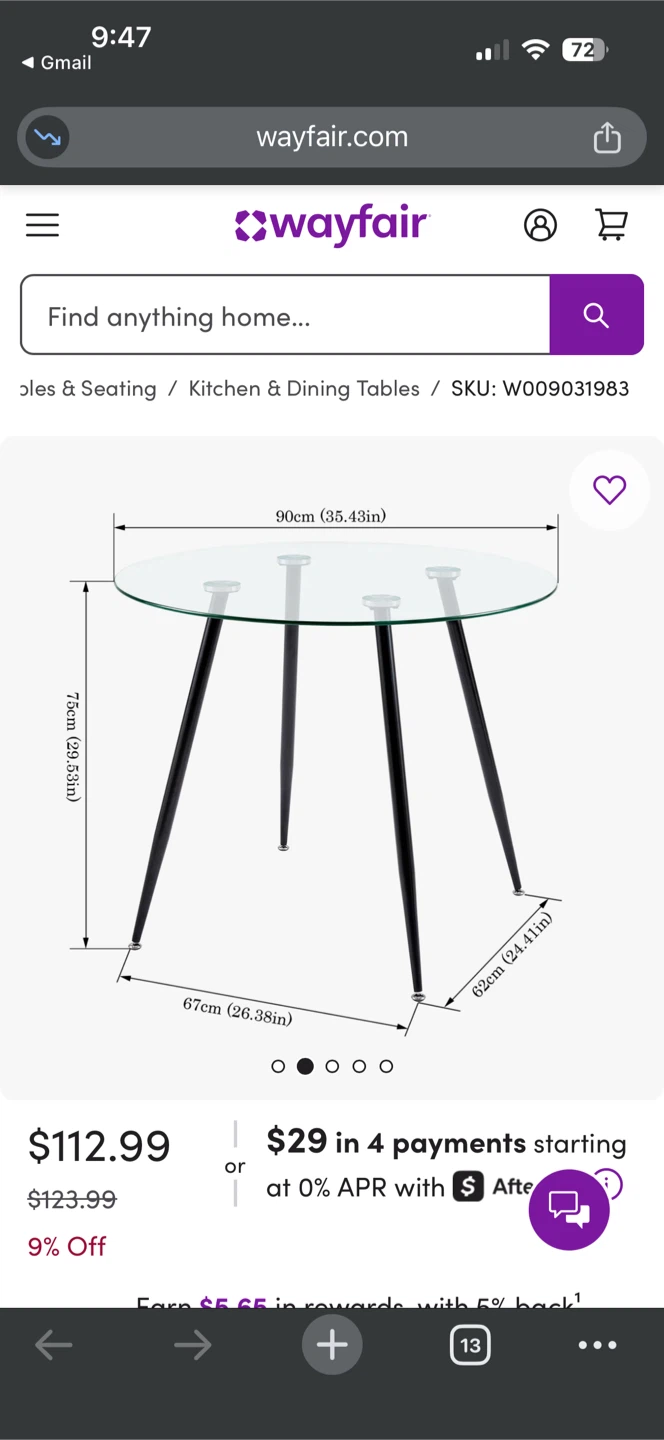 Clear Glass Round Dining Table - photo 2