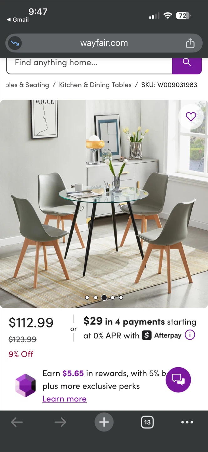 Clear Glass Round Dining Table - photo 3