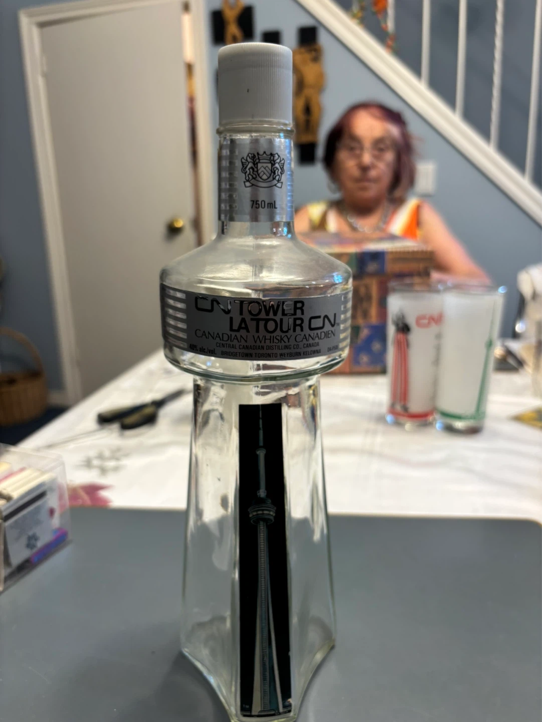 CN Tower Canadian Whisky Decanter Bottle