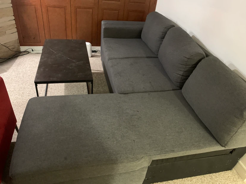 Grey Sectional Sofa with Chaise