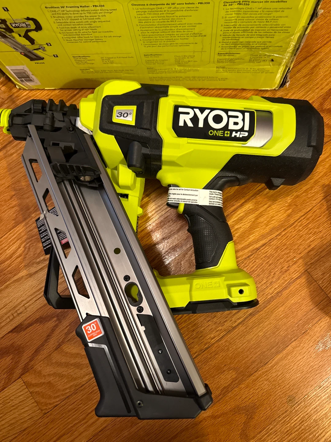 Ryobi ONE+ HP 18V Brushless 30 Degree Framing Nailer - photo 3