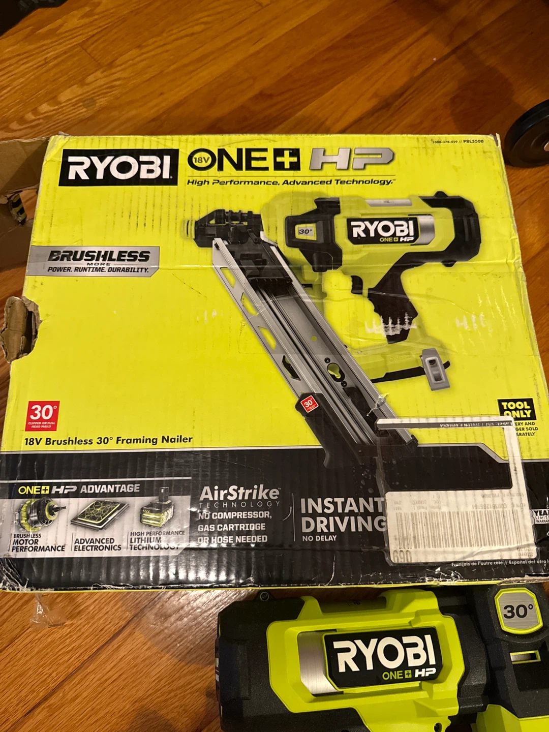 Ryobi ONE+ HP 18V Brushless 30 Degree Framing Nailer