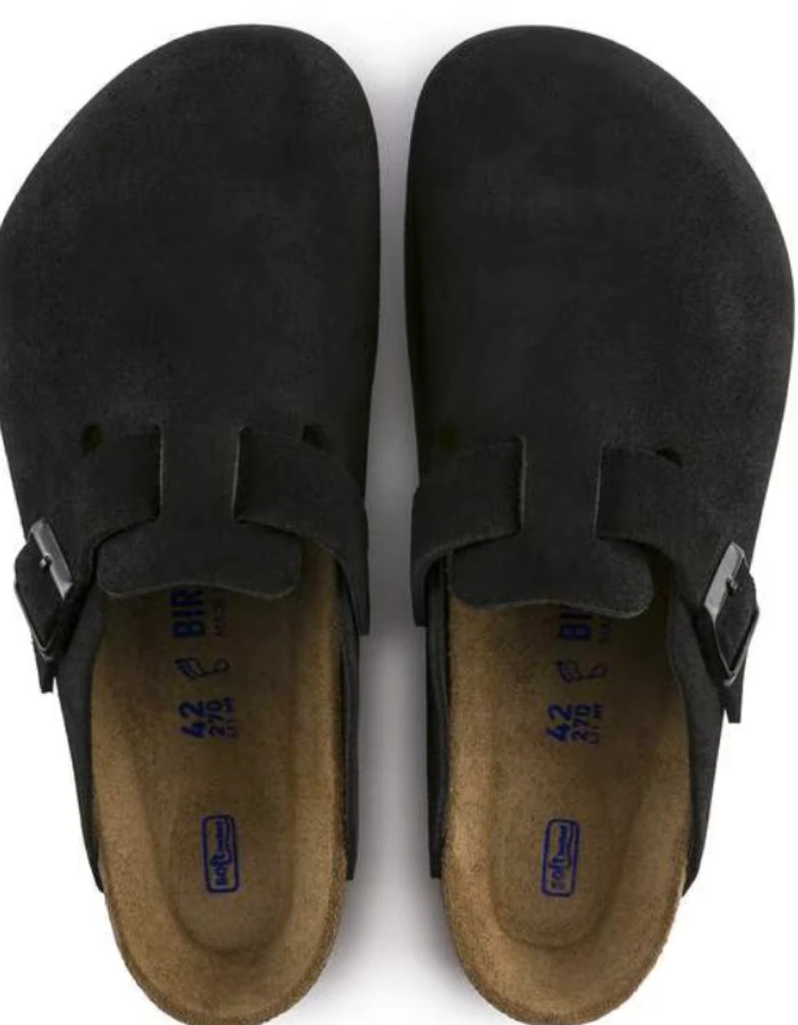 Birkenstock Arizona Clogs Black Suede Size 42