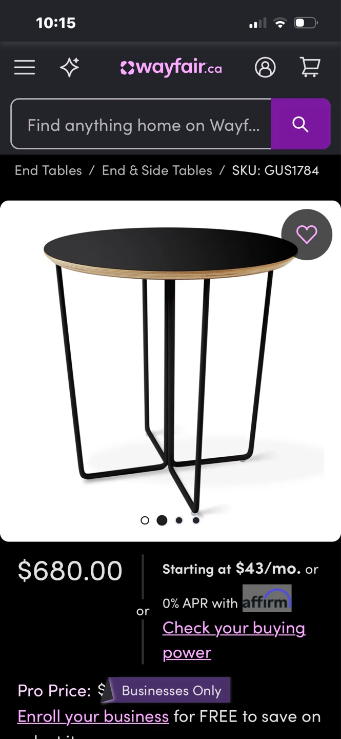 Wayfair End Table - photo 2