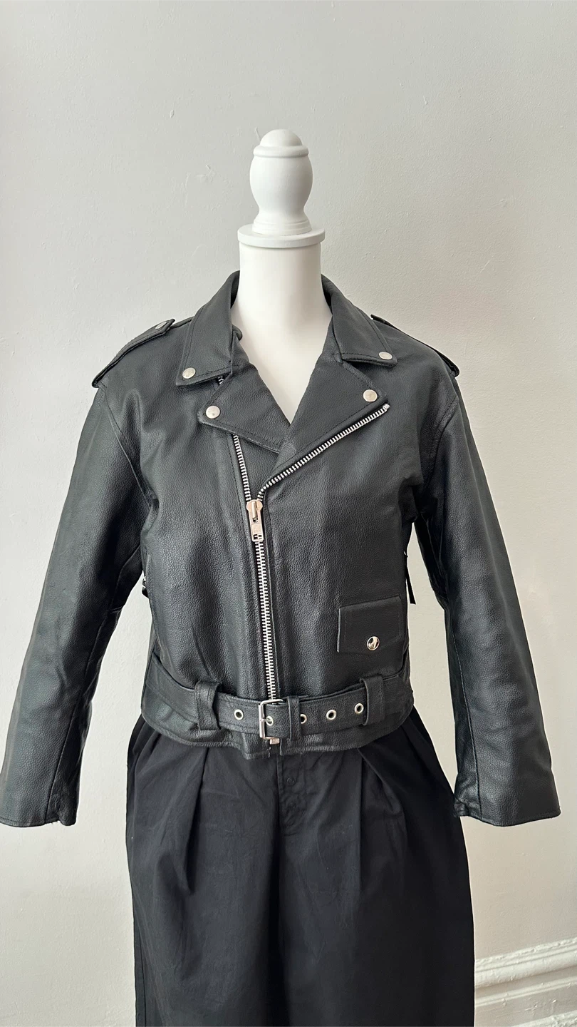 Black Leather Motorcycle Jacket