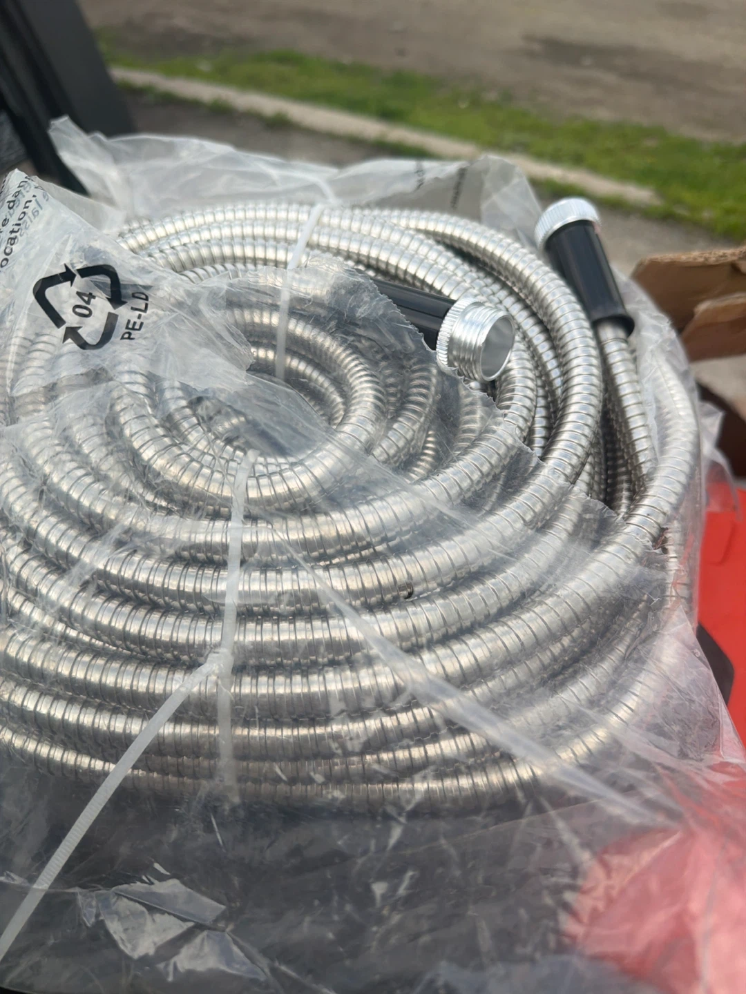 Durable Metal Water Hose - 100 ft