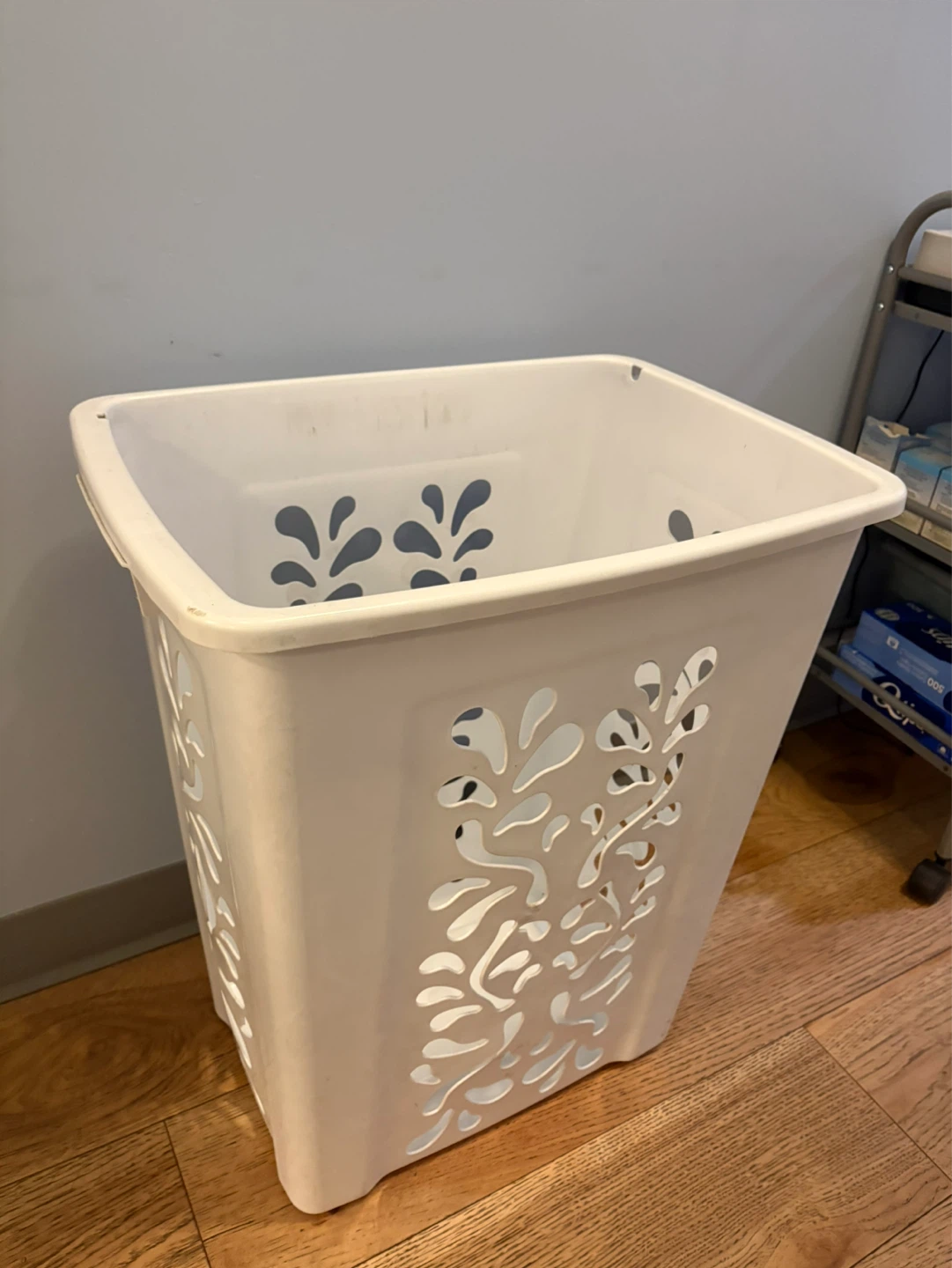White Laundry Basket