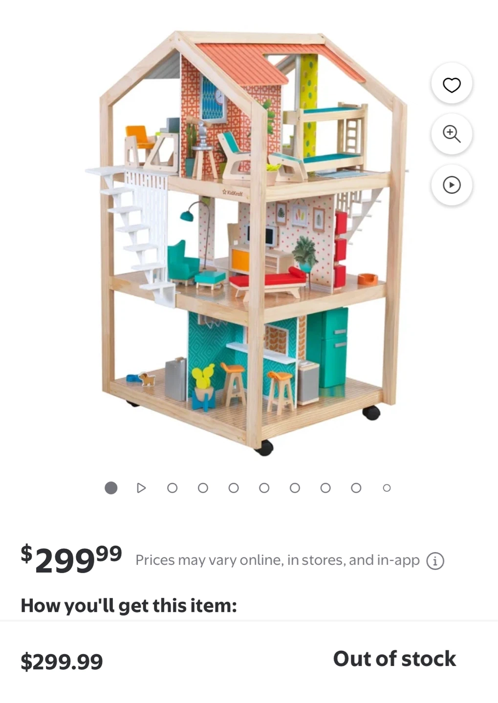 KidKraft Wooden Dollhouse No Accessories or Dolls Kids Play - photo 4