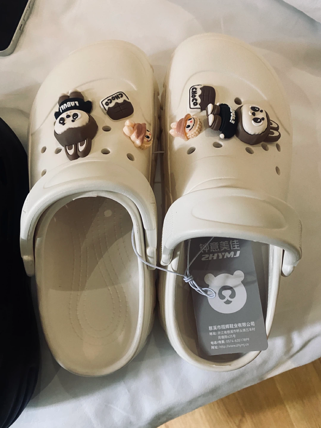 White Clogs with Charms