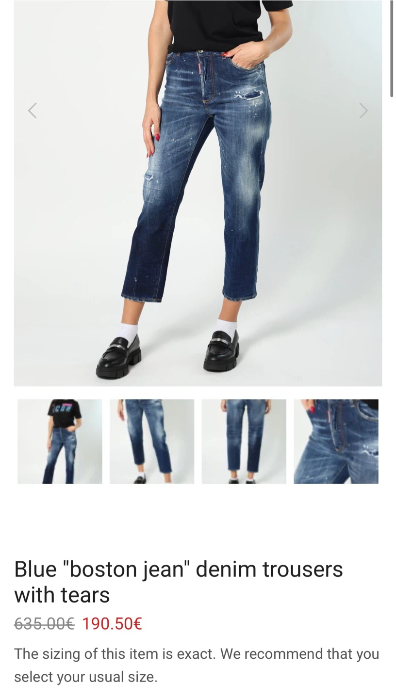 DSQUARED2 Blue "boston jean" Denim Trousers with Tears - photo 2