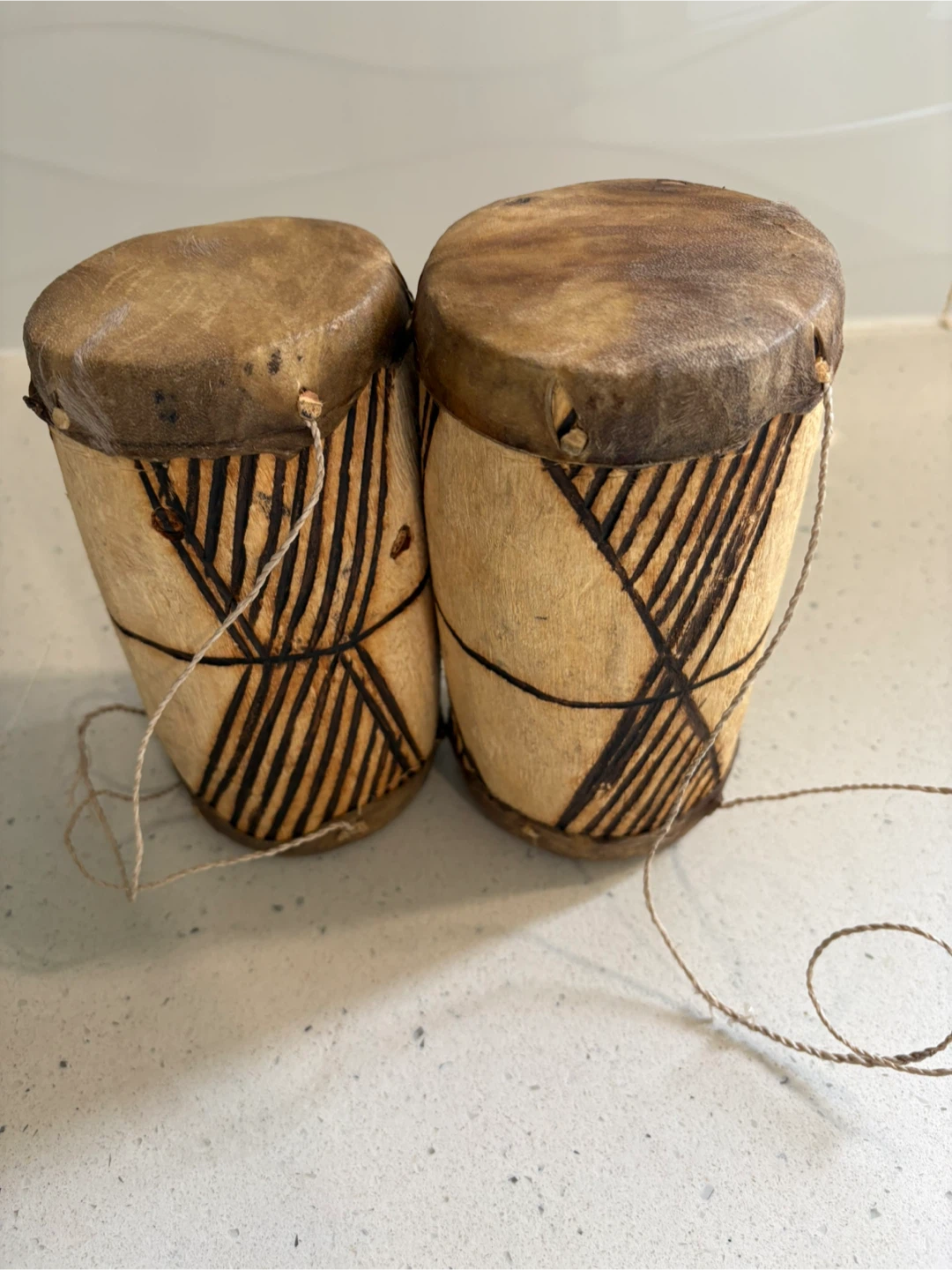 Set of two decorative Cuban drums