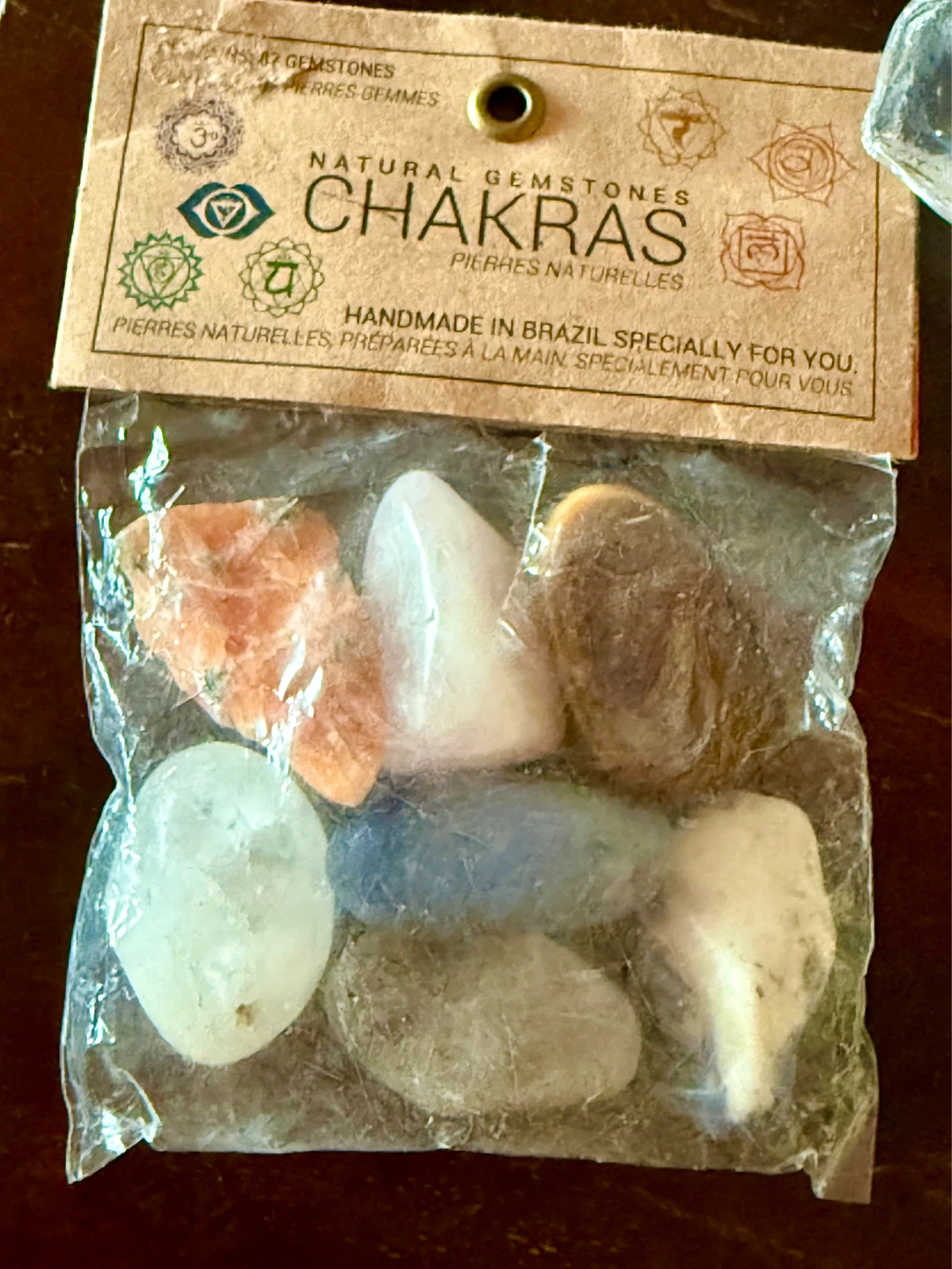 New Chakra Balancing Crystals, Tumbled, Set of 7