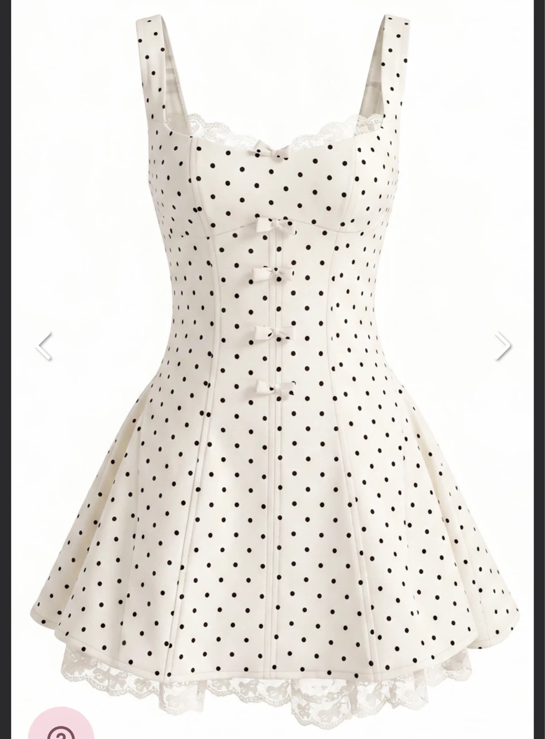 mini white polka dot dress - photo 4