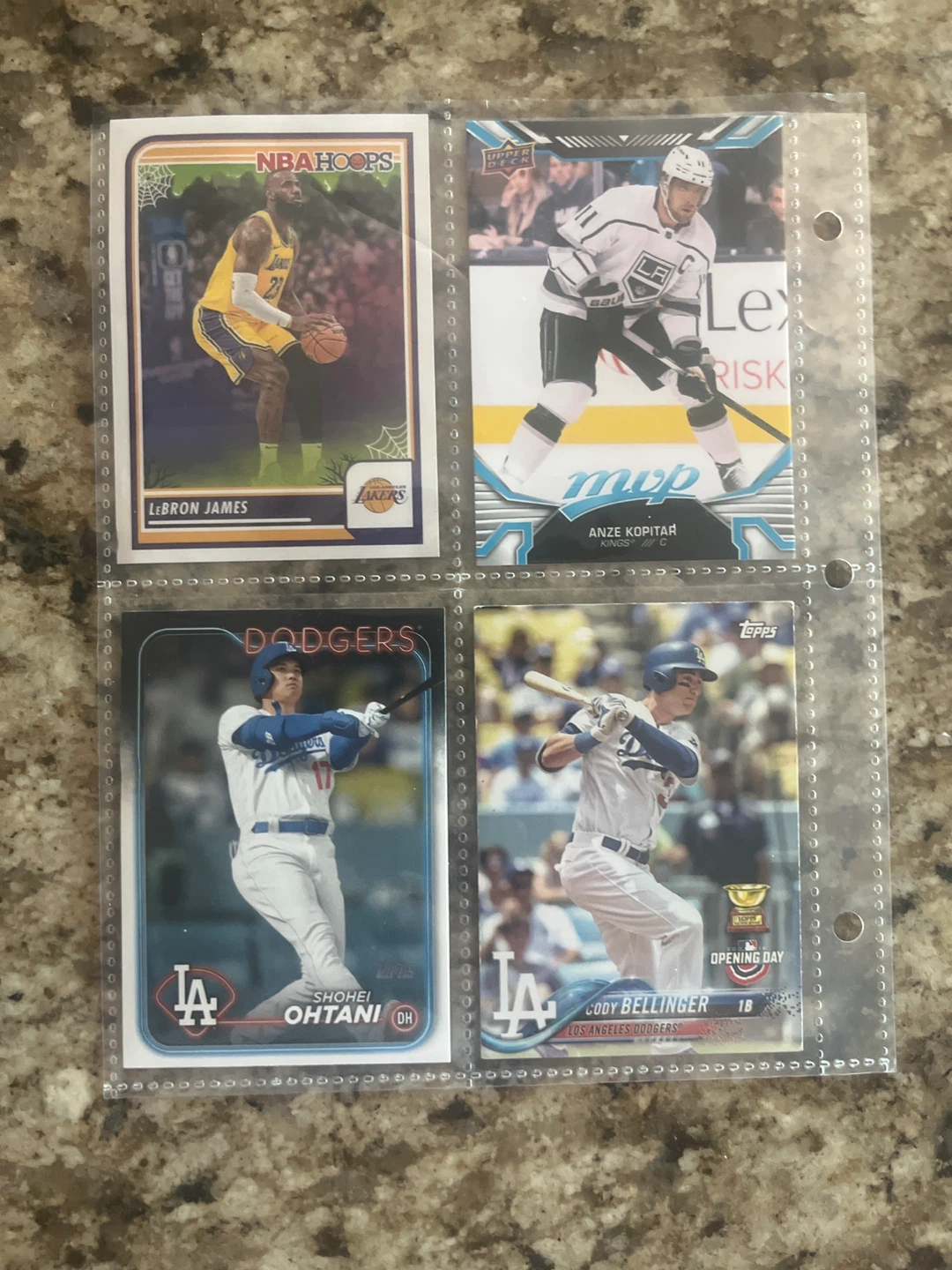 Assorted NBA, NHL & MLB Trading Cards