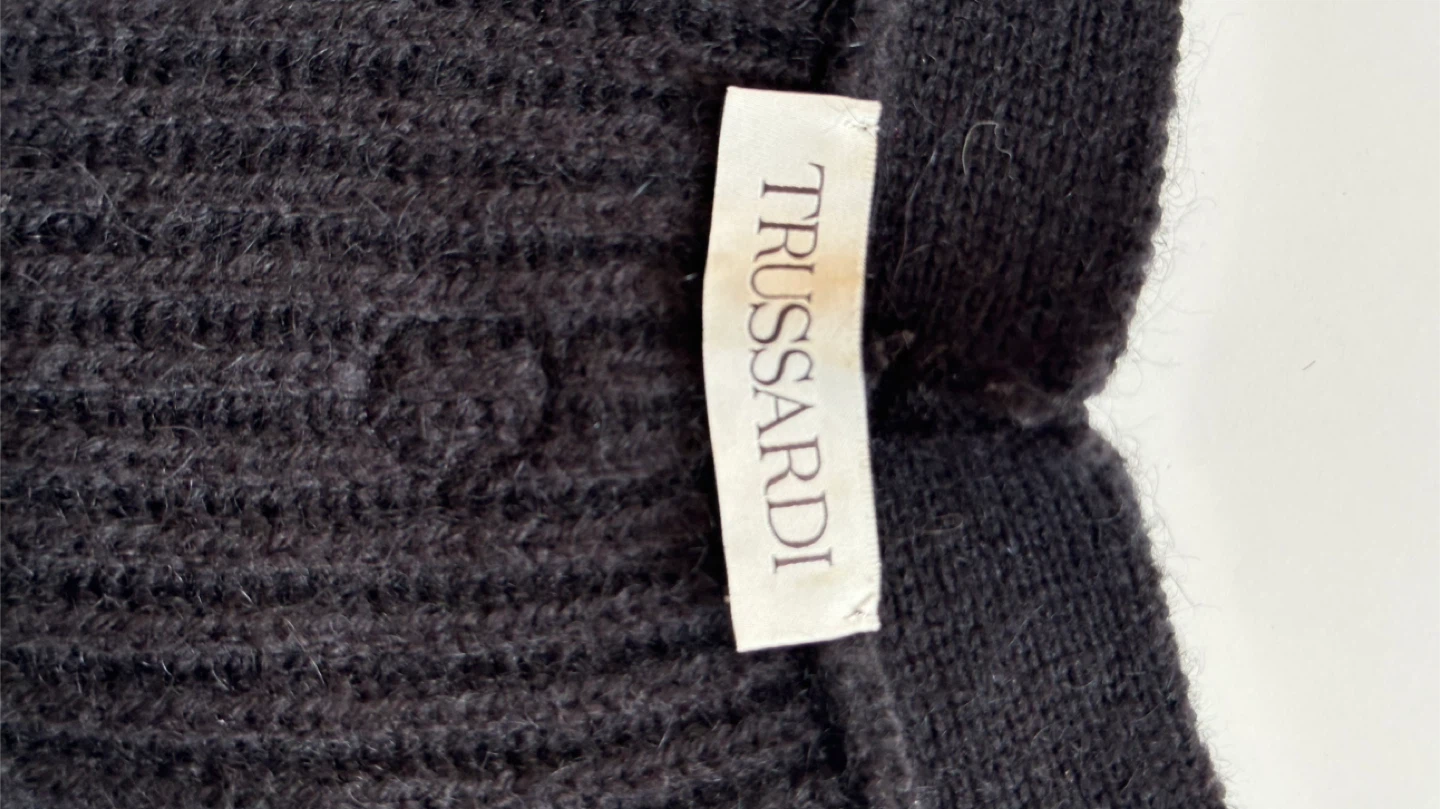 Black Trussardi Belted Cardigan L - photo 5