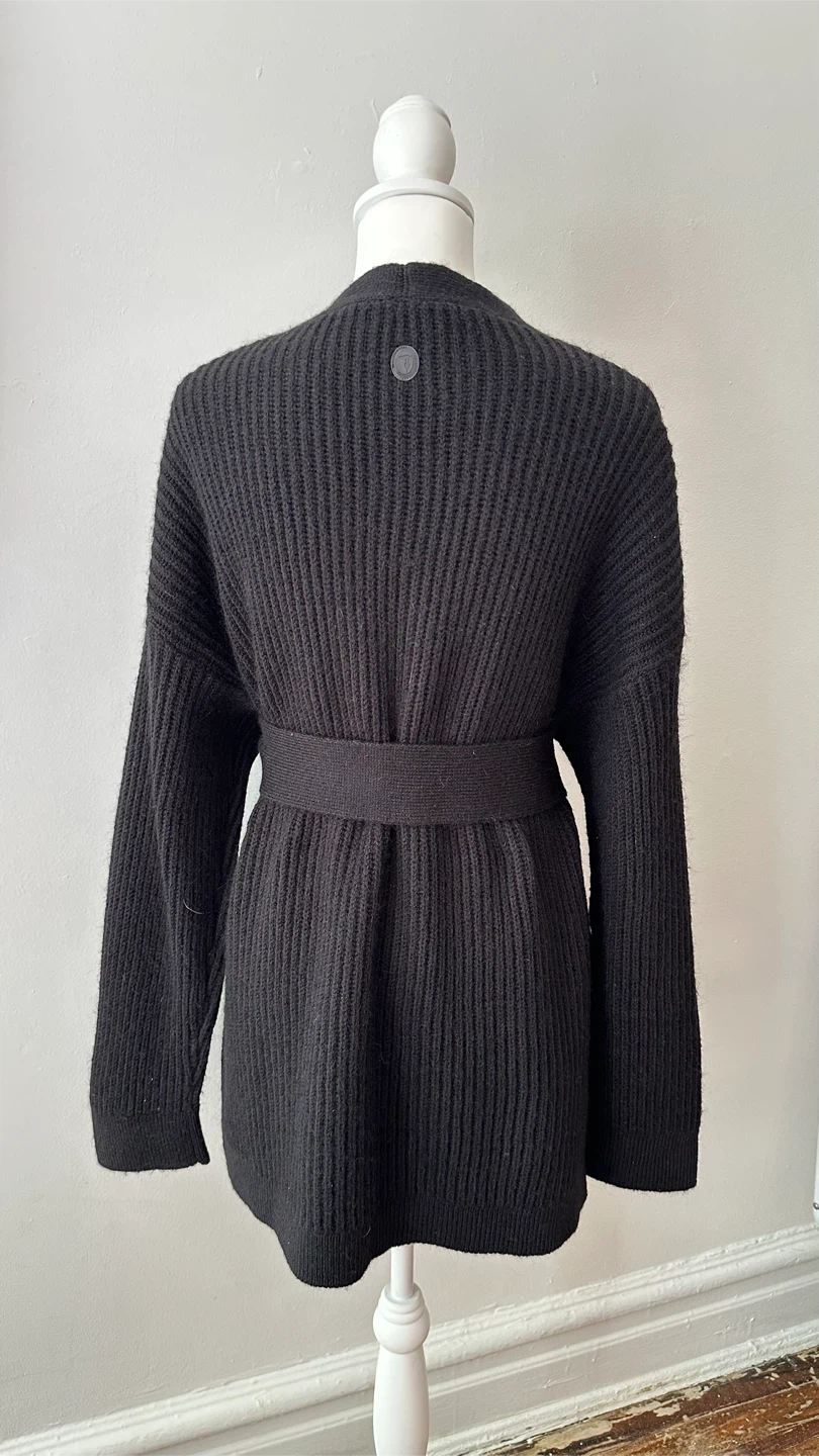 Black Trussardi Belted Cardigan L - photo 2