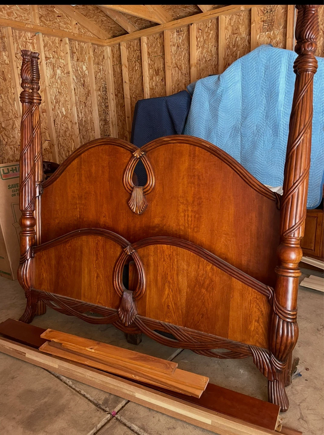Solid  Wood Headboard and Bed Frame Pieces - photo 2